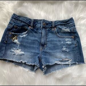 American Eagle Destroyed Jean New York Shorts 4